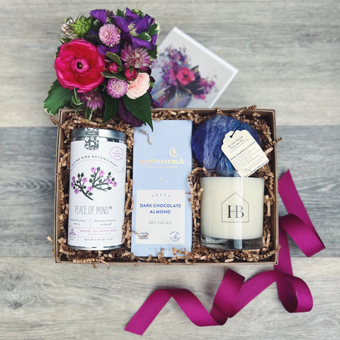 Purple and pink relax gift box from Cymbidium Floral