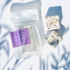 Wildflower Rituals 'Meadow' aromatherapy botanical shower steamer gift featuring Lavender and Chamomile