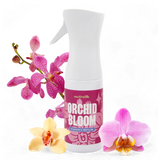 Southsides Orchid Bloom fertilizer spray bottle with pink orchids on a white background